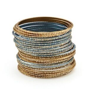 CHAMAK BY PRIYA KAKKAR • Crystal Gold Blue Bangles